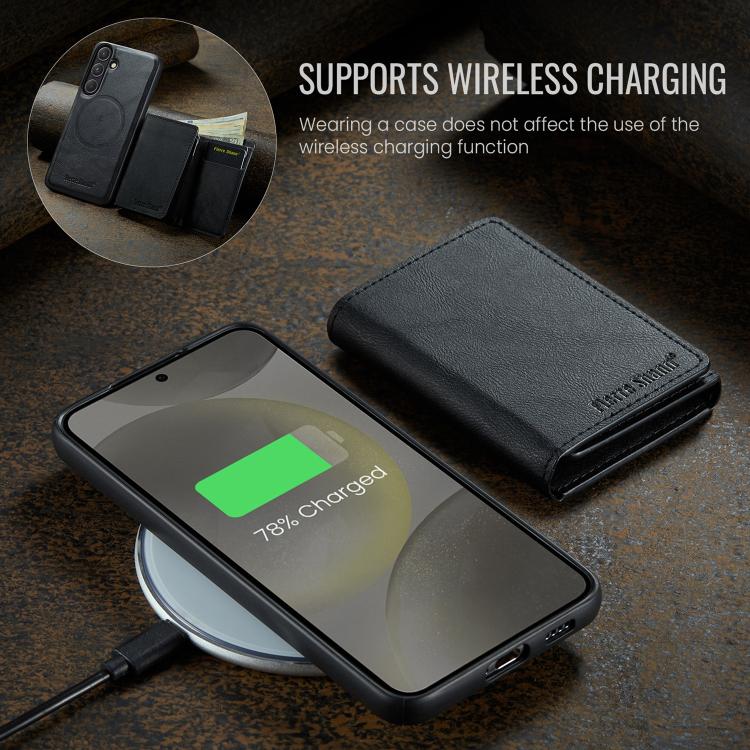 For Samsung Galaxy S26 5G Fierre Shann 2 in 1 Holder RFID Card Slot Wallet MagSafe Phone Case