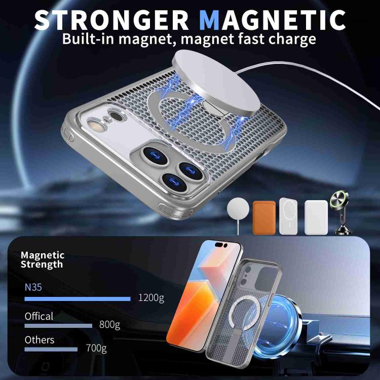 For iPhone 17 Pro Max kalebol Honeycomb Cooling MagSafe Holder Phone Case
