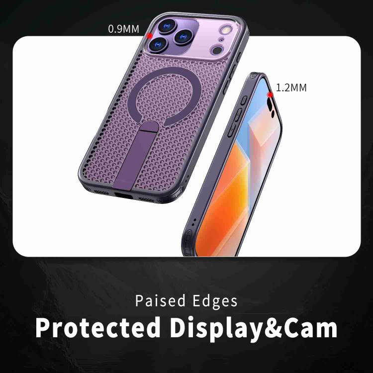 For iPhone 17 Pro Max kalebol Honeycomb Cooling MagSafe Holder Phone Case