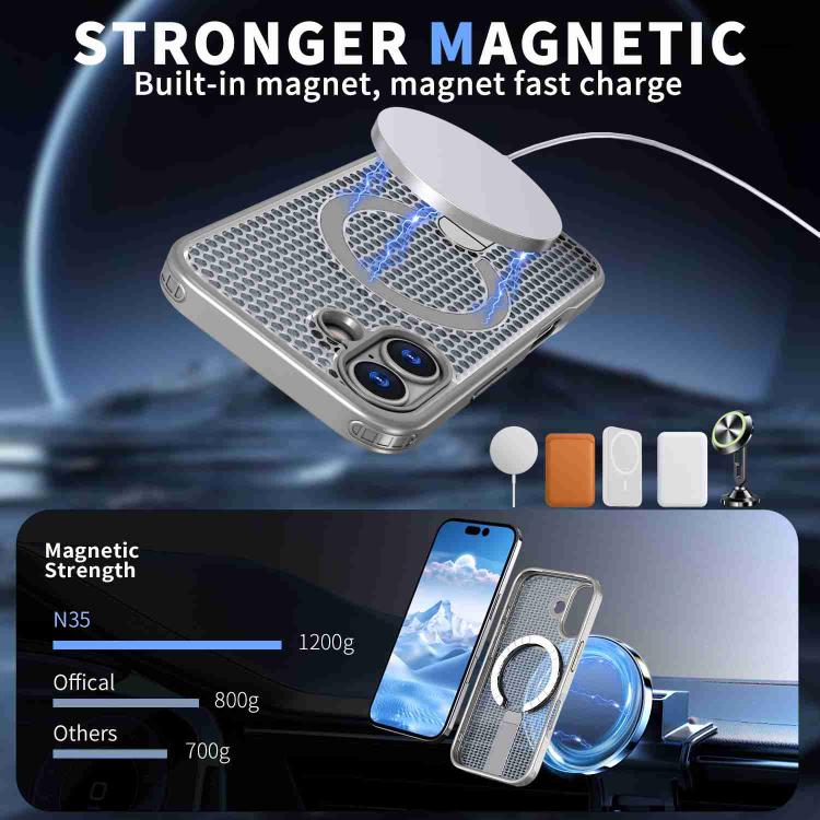 For iPhone 17 kalebol Honeycomb Cooling MagSafe Holder Phone Case