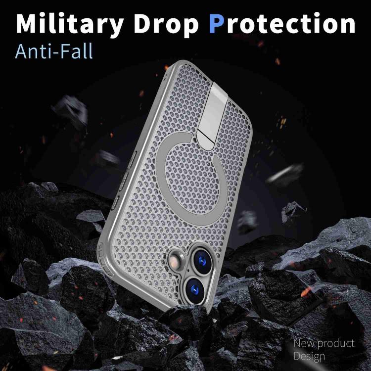 For iPhone 17 kalebol Honeycomb Cooling MagSafe Holder Phone Case