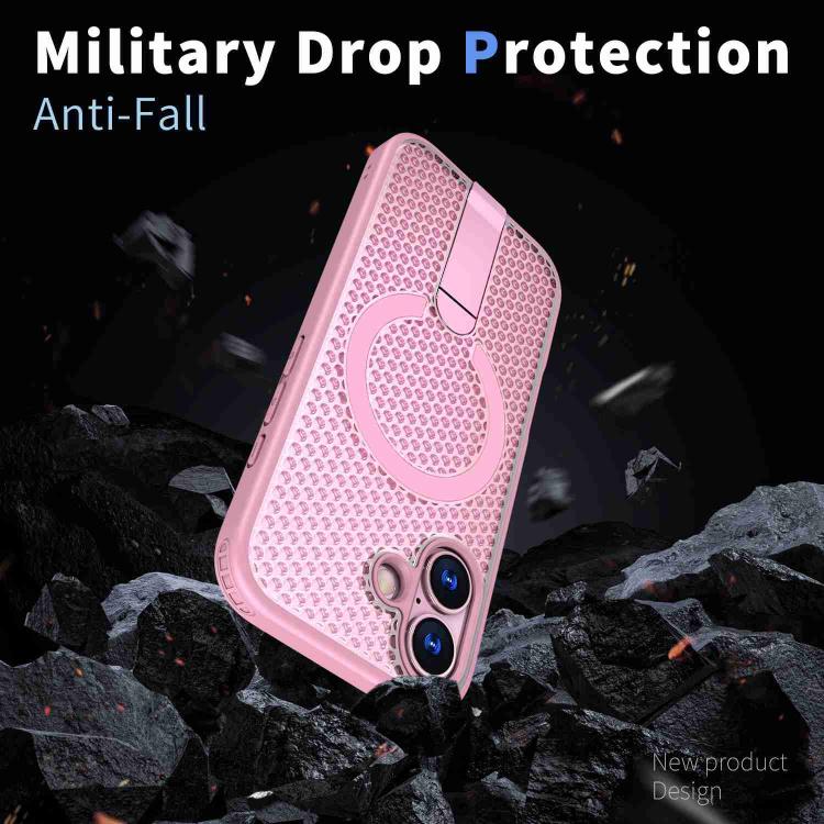 For iPhone 17 kalebol Honeycomb Cooling MagSafe Holder Phone Case