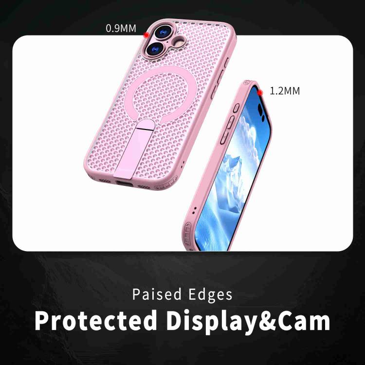For iPhone 17 kalebol Honeycomb Cooling MagSafe Holder Phone Case