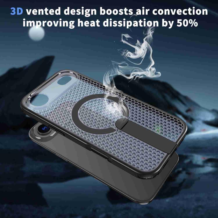 For iPhone Air kalebol Honeycomb Cooling MagSafe Holder Phone Case