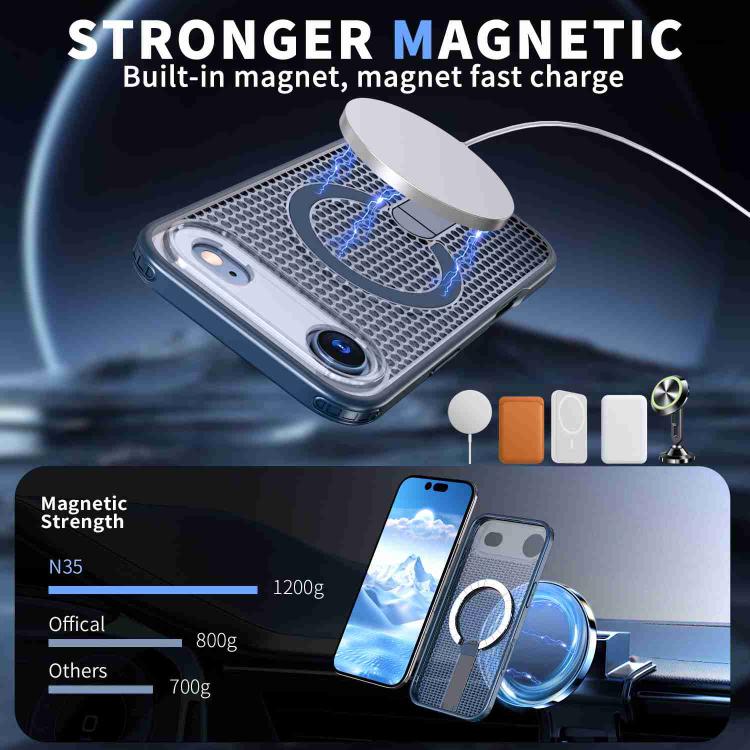 For iPhone Air kalebol Honeycomb Cooling MagSafe Holder Phone Case