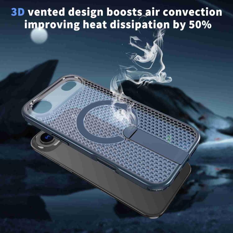 For iPhone Air kalebol Honeycomb Cooling MagSafe Holder Phone Case