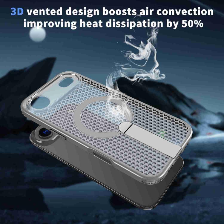 For iPhone Air kalebol Honeycomb Cooling MagSafe Holder Phone Case