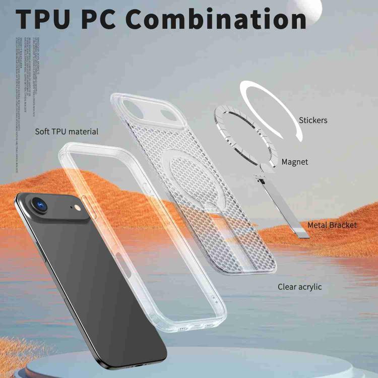 For iPhone Air kalebol Honeycomb Cooling MagSafe Holder Phone Case