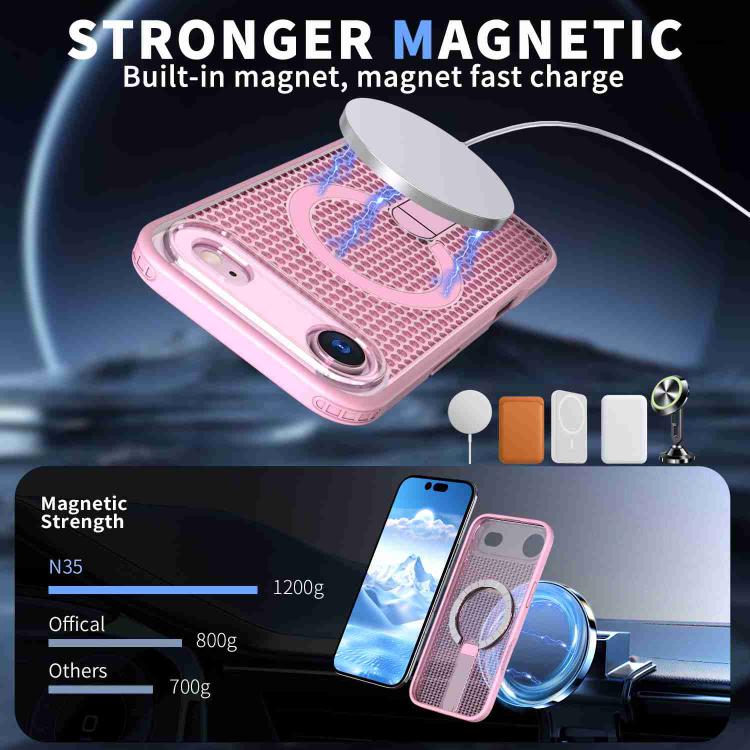 For iPhone Air kalebol Honeycomb Cooling MagSafe Holder Phone Case