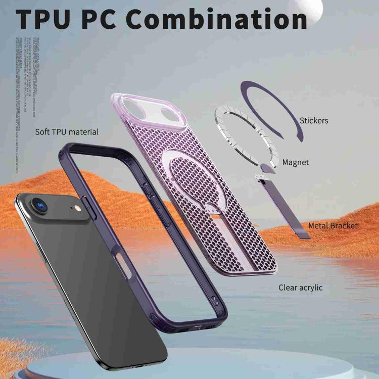 For iPhone Air kalebol Honeycomb Cooling MagSafe Holder Phone Case