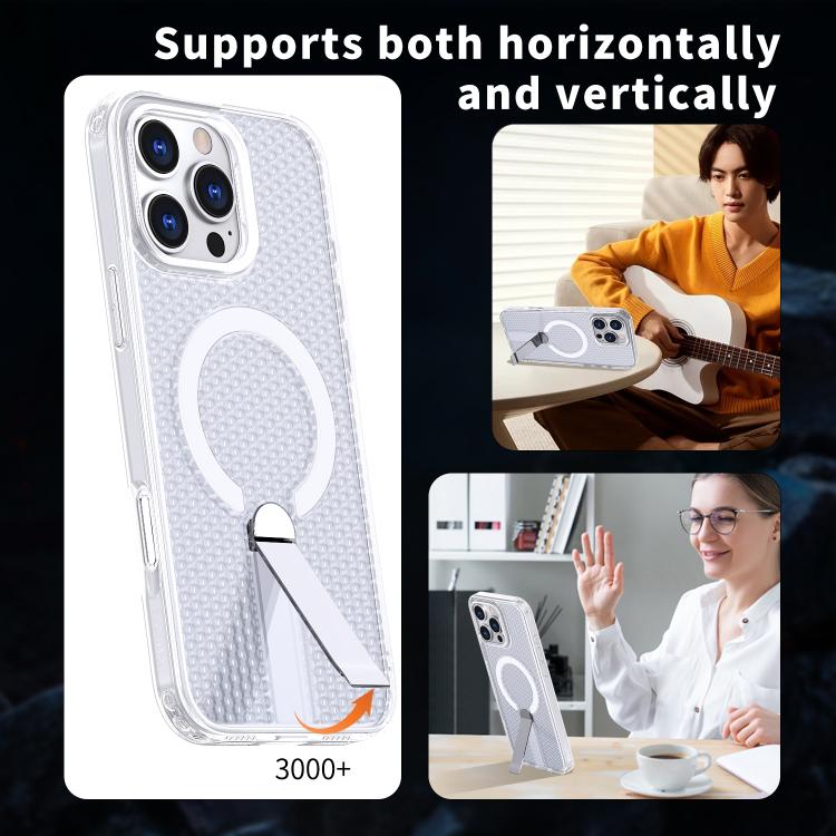 For iPhone 14 Pro Max kalebol Honeycomb Cooling MagSafe Holder Phone Case