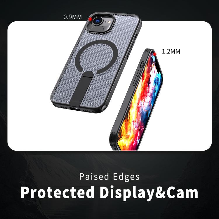 For iPhone 17e / 16e kalebol Honeycomb Cooling MagSafe Holder Phone Case