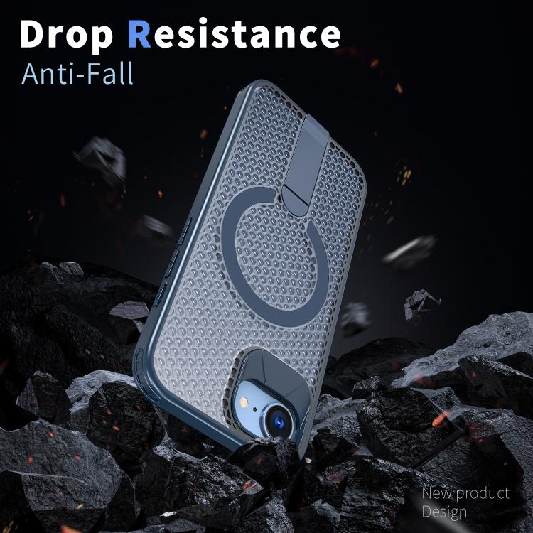 For iPhone 17e / 16e kalebol Honeycomb Cooling MagSafe Holder Phone Case