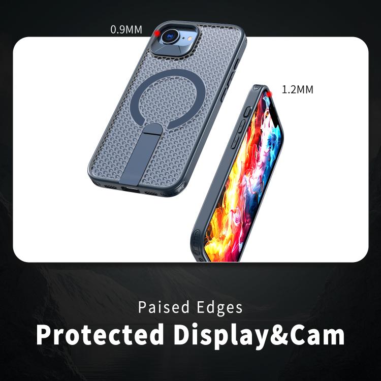 For iPhone 17e / 16e kalebol Honeycomb Cooling MagSafe Holder Phone Case