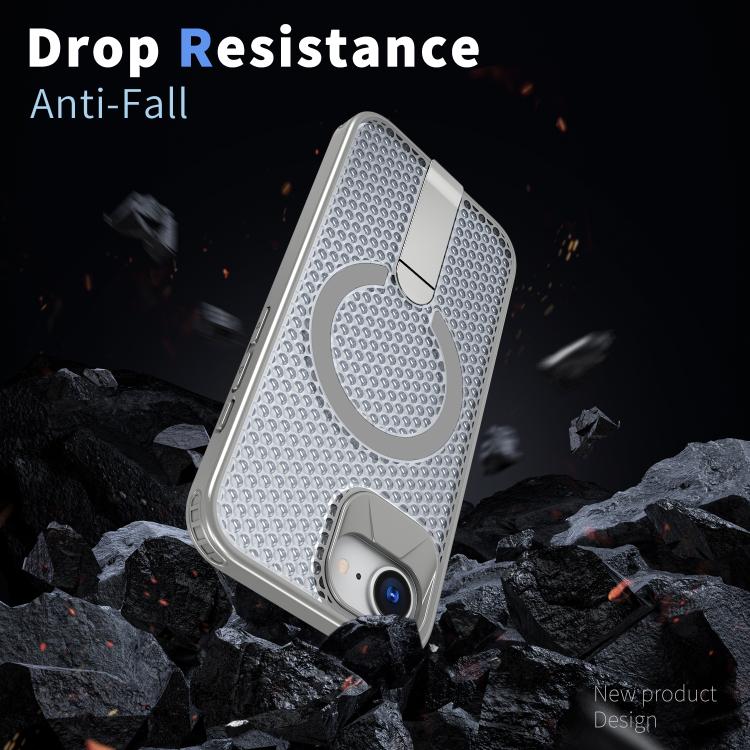 For iPhone 17e / 16e kalebol Honeycomb Cooling MagSafe Holder Phone Case