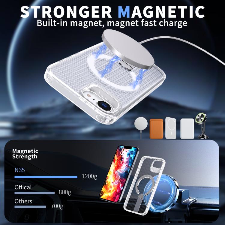 For iPhone 17e / 16e kalebol Honeycomb Cooling MagSafe Holder Phone Case