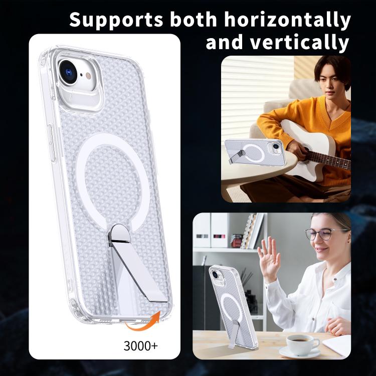 For iPhone 17e / 16e kalebol Honeycomb Cooling MagSafe Holder Phone Case