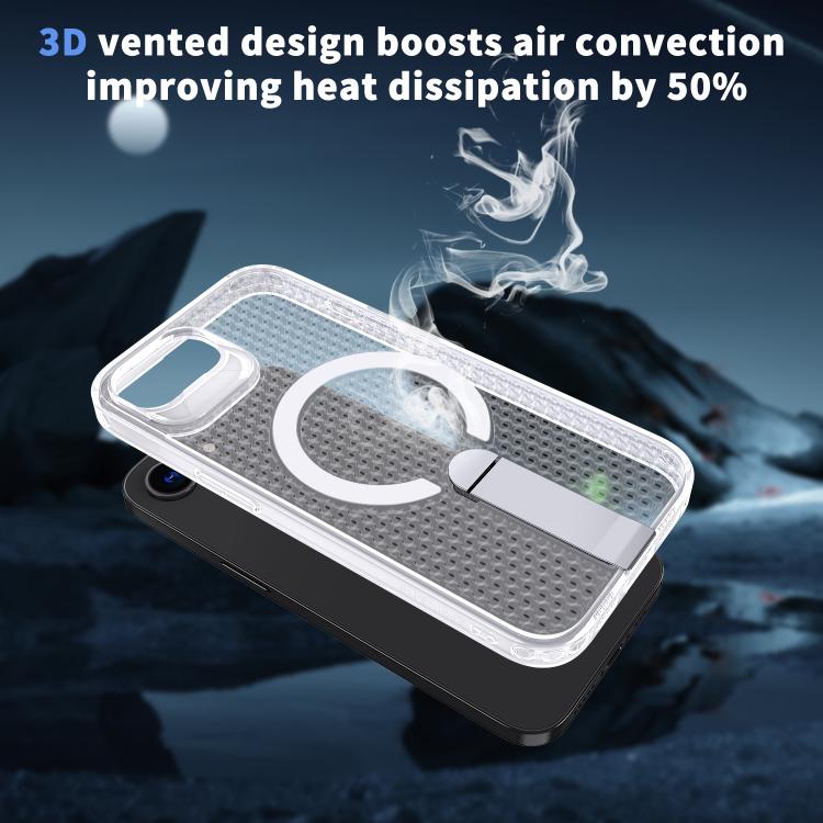 For iPhone 17e / 16e kalebol Honeycomb Cooling MagSafe Holder Phone Case