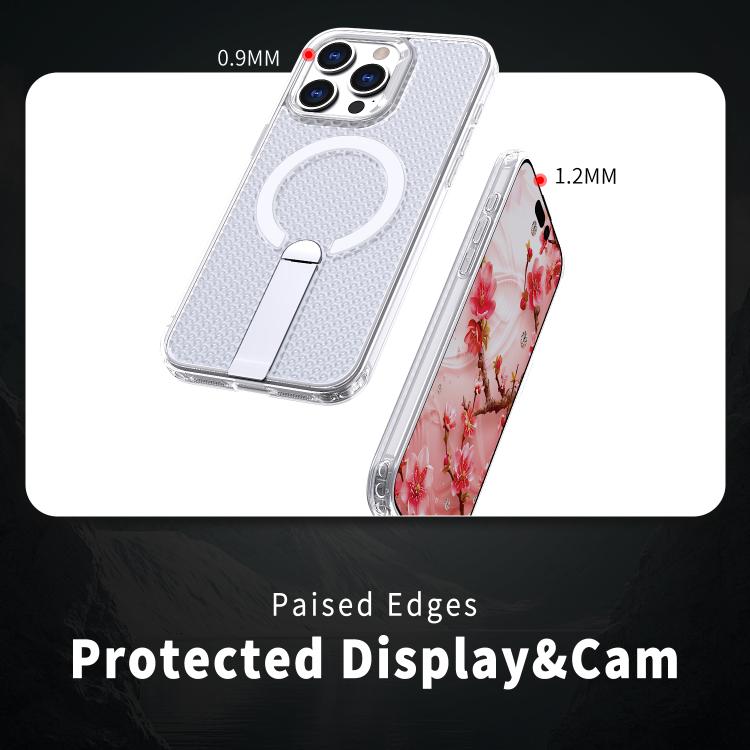 For iPhone 14 Pro kalebol Honeycomb Cooling MagSafe Holder Phone Case
