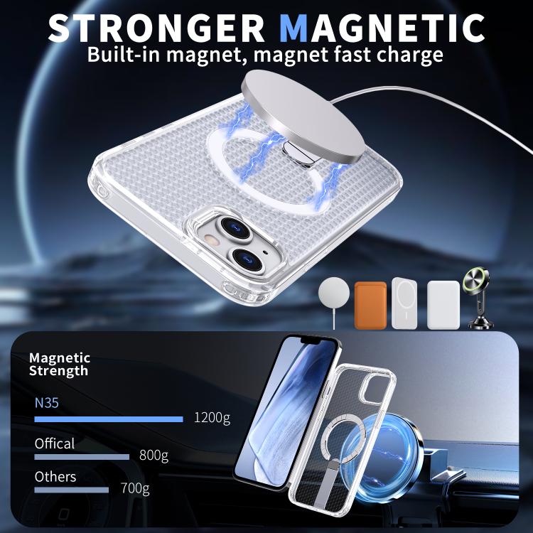 For iPhone 13 kalebol Honeycomb Cooling MagSafe Holder Phone Case