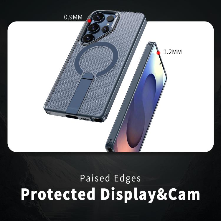 For Samsung Galaxy S25 Ultra 5G kalebol Honeycomb Cooling MagSafe Holder Phone Case