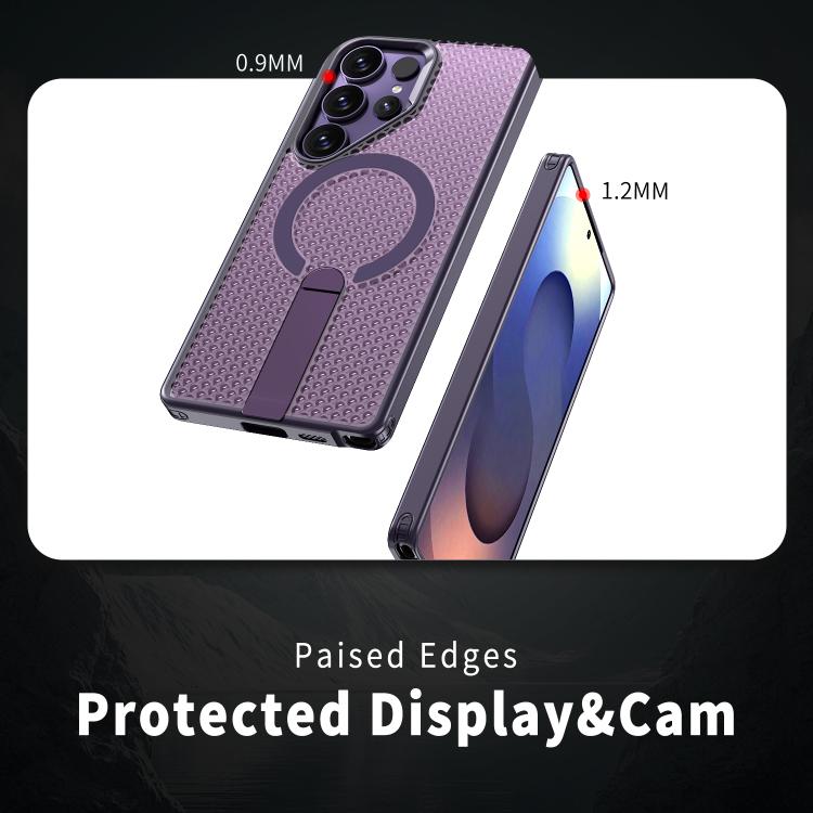 For Samsung Galaxy S25 Ultra 5G kalebol Honeycomb Cooling MagSafe Holder Phone Case