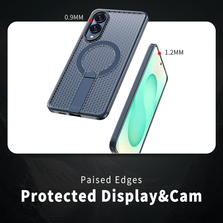 For Samsung Galaxy S25 Edge 5G kalebol Honeycomb Cooling MagSafe Holder Phone Case