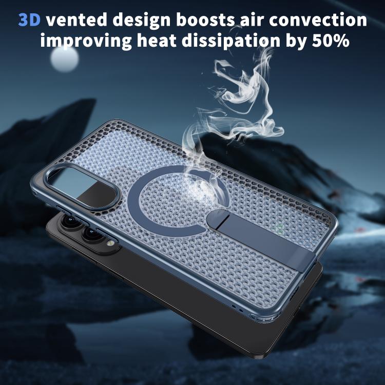 For Samsung Galaxy S25 Edge 5G kalebol Honeycomb Cooling MagSafe Holder Phone Case