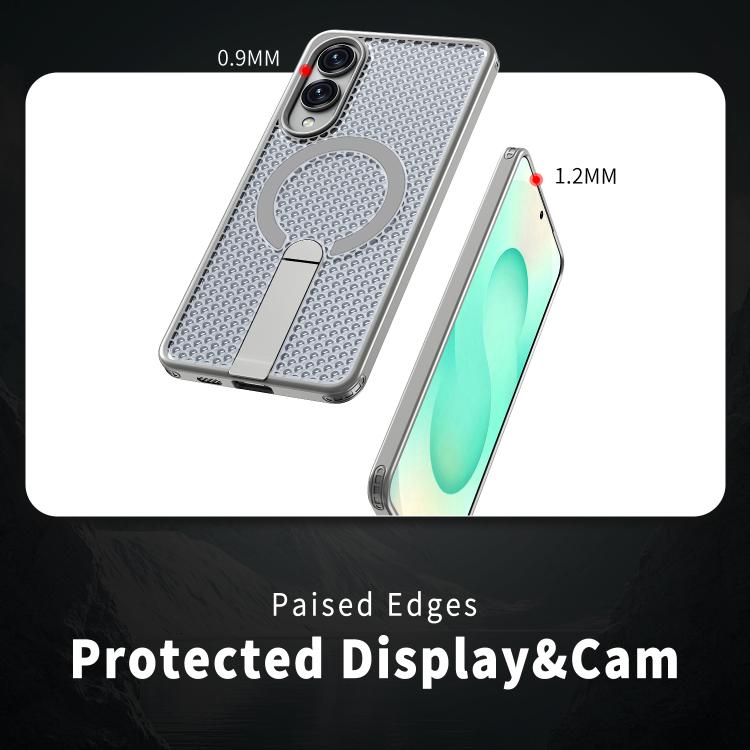 For Samsung Galaxy S25 Edge 5G kalebol Honeycomb Cooling MagSafe Holder Phone Case