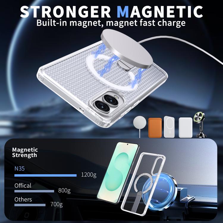 For Samsung Galaxy S25 Edge 5G kalebol Honeycomb Cooling MagSafe Holder Phone Case