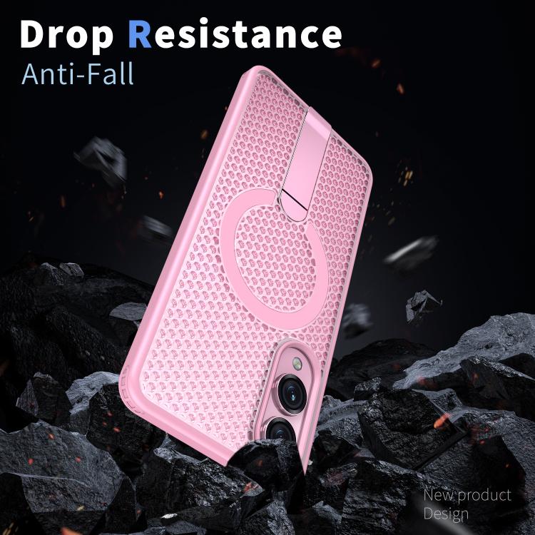 For Samsung Galaxy S25 Edge 5G kalebol Honeycomb Cooling MagSafe Holder Phone Case
