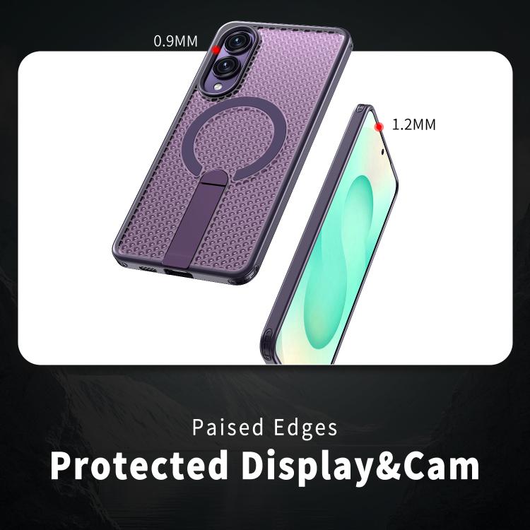 For Samsung Galaxy S25 Edge 5G kalebol Honeycomb Cooling MagSafe Holder Phone Case