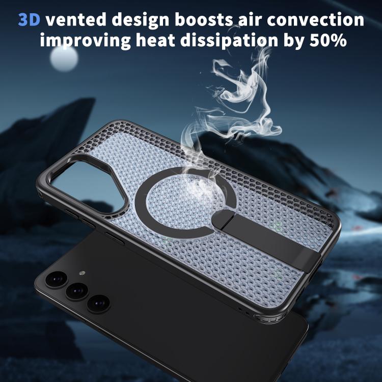 For Samsung Galaxy S25+ 5G kalebol Honeycomb Cooling MagSafe Holder Phone Case