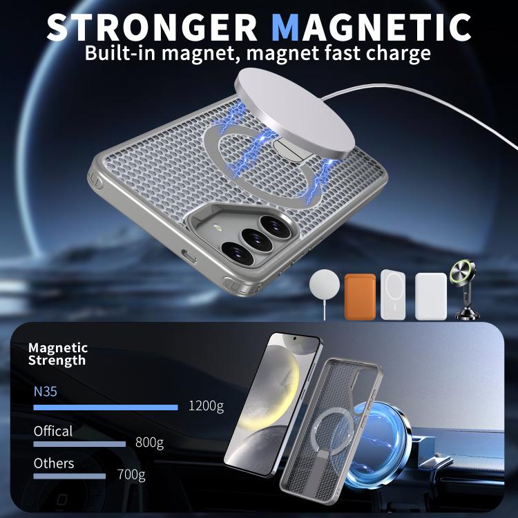 For Samsung Galaxy S25+ 5G kalebol Honeycomb Cooling MagSafe Holder Phone Case
