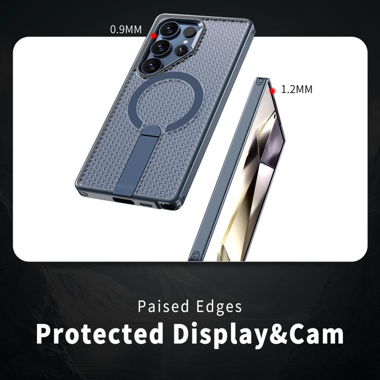 For Samsung Galaxy S23 Ultra 5G kalebol Honeycomb Cooling MagSafe Holder Phone Case