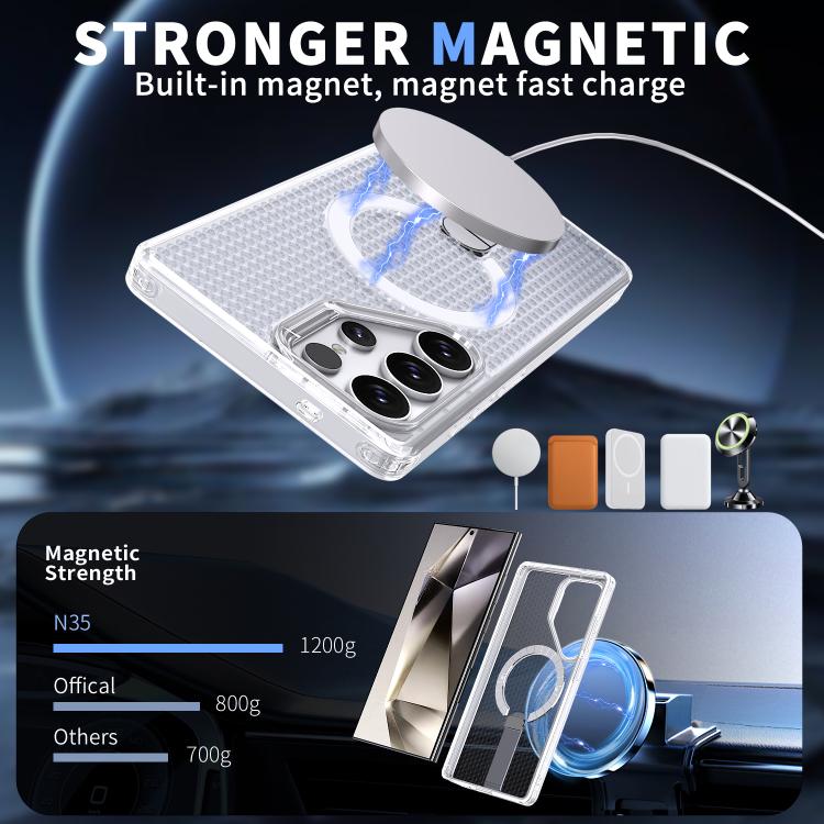 For Samsung Galaxy S23 Ultra 5G kalebol Honeycomb Cooling MagSafe Holder Phone Case