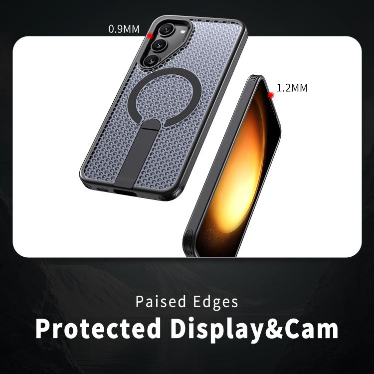 For Samsung Galaxy S23+ 5G kalebol Honeycomb Cooling MagSafe Holder Phone Case