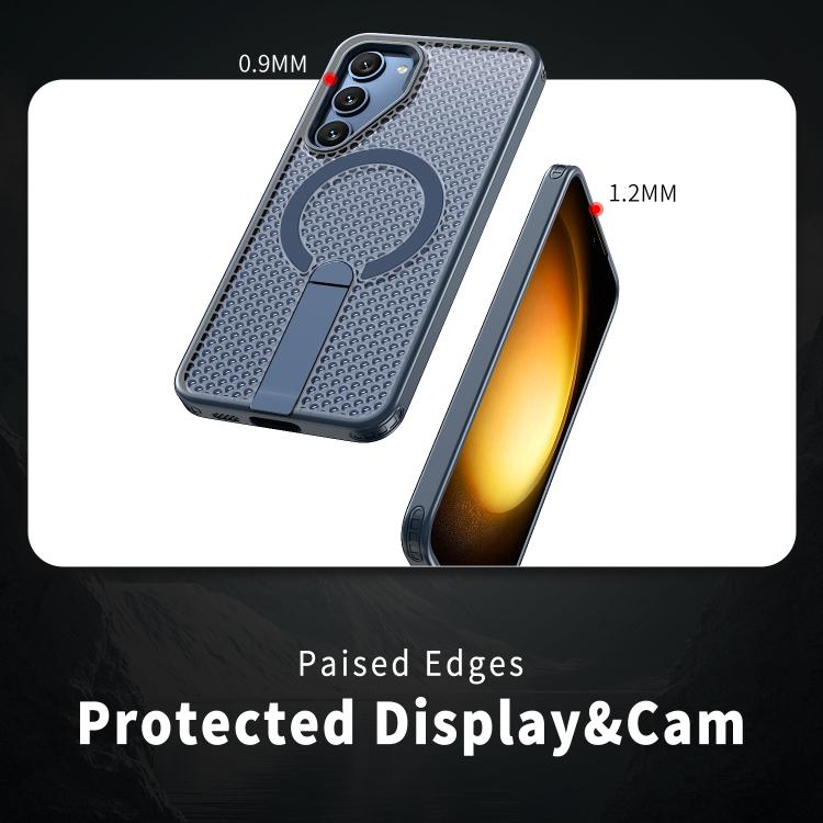 For Samsung Galaxy S23+ 5G kalebol Honeycomb Cooling MagSafe Holder Phone Case