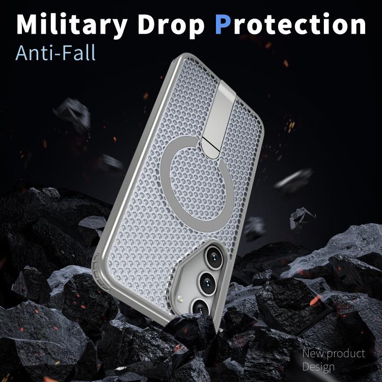 For Samsung Galaxy S23+ 5G kalebol Honeycomb Cooling MagSafe Holder Phone Case