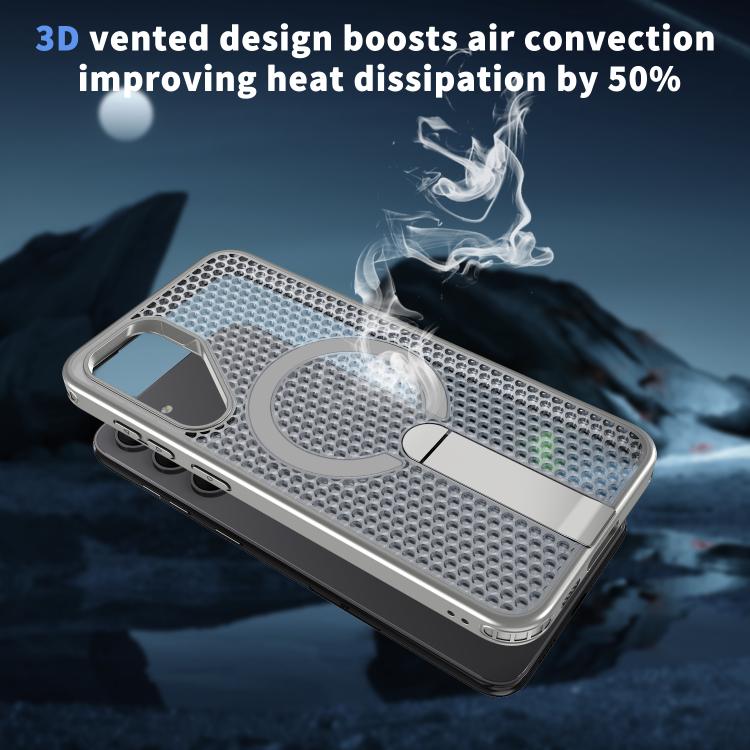 For Samsung Galaxy S23+ 5G kalebol Honeycomb Cooling MagSafe Holder Phone Case
