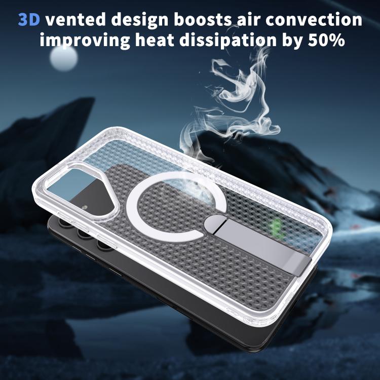 For Samsung Galaxy S23+ 5G kalebol Honeycomb Cooling MagSafe Holder Phone Case