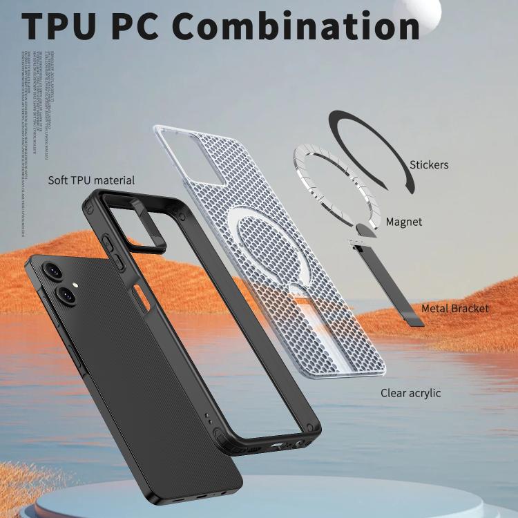 For Samsung Galaxy A06 5G kalebol Honeycomb Cooling MagSafe Holder Phone Case