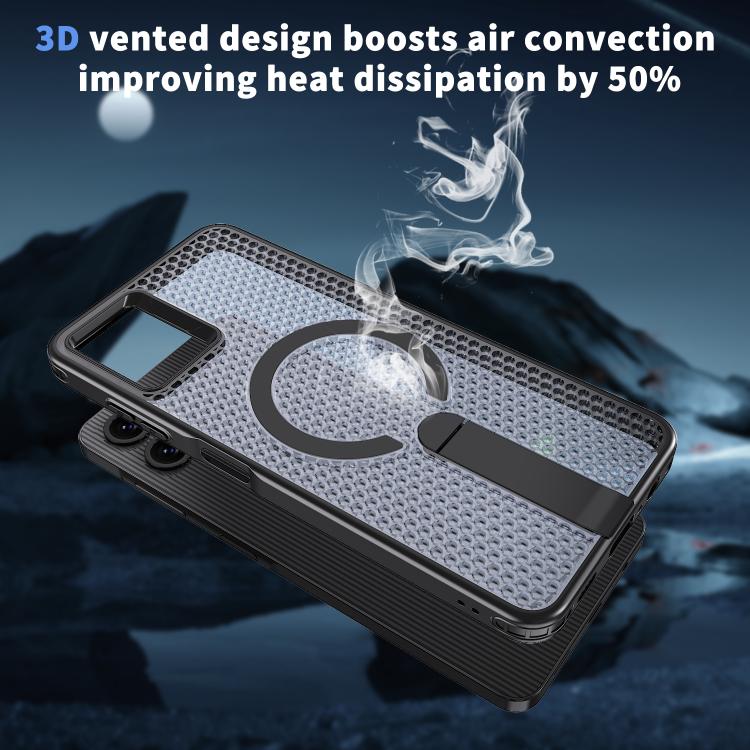 For Samsung Galaxy A06 5G kalebol Honeycomb Cooling MagSafe Holder Phone Case