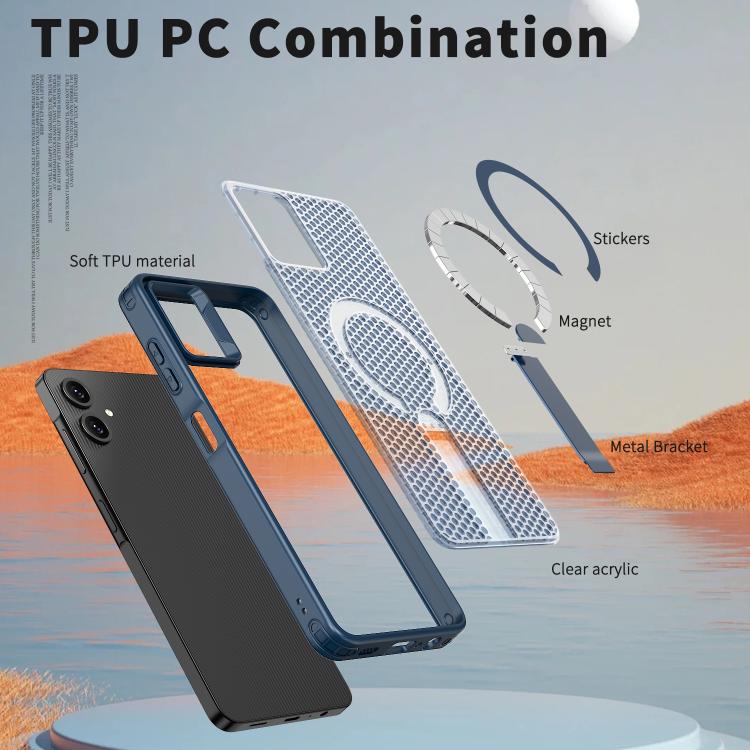 For Samsung Galaxy A06 5G kalebol Honeycomb Cooling MagSafe Holder Phone Case