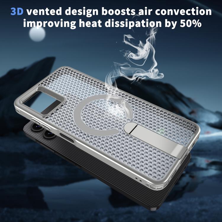 For Samsung Galaxy A06 5G kalebol Honeycomb Cooling MagSafe Holder Phone Case