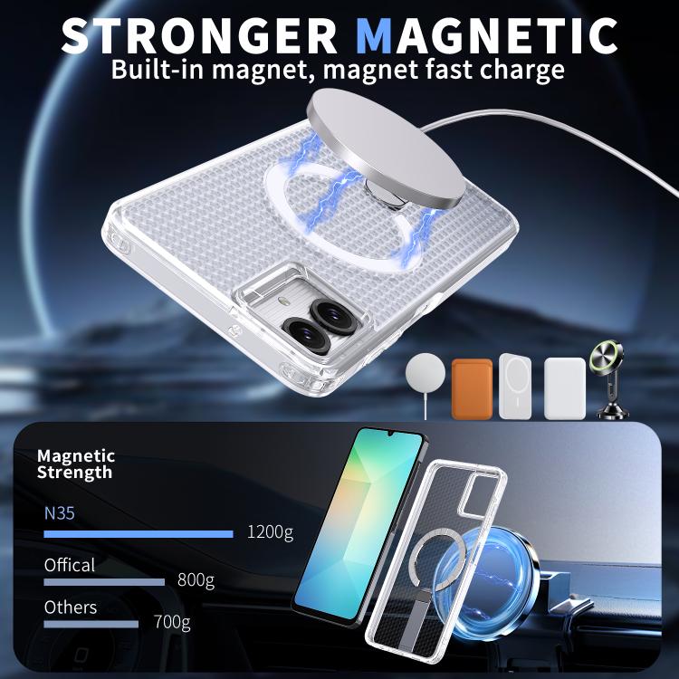 For Samsung Galaxy A06 5G kalebol Honeycomb Cooling MagSafe Holder Phone Case