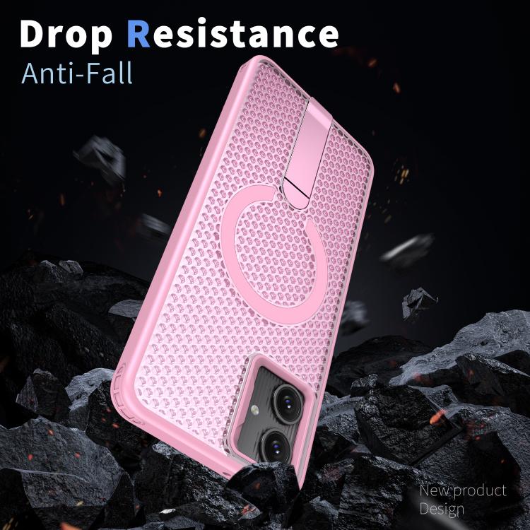 For Samsung Galaxy A06 5G kalebol Honeycomb Cooling MagSafe Holder Phone Case