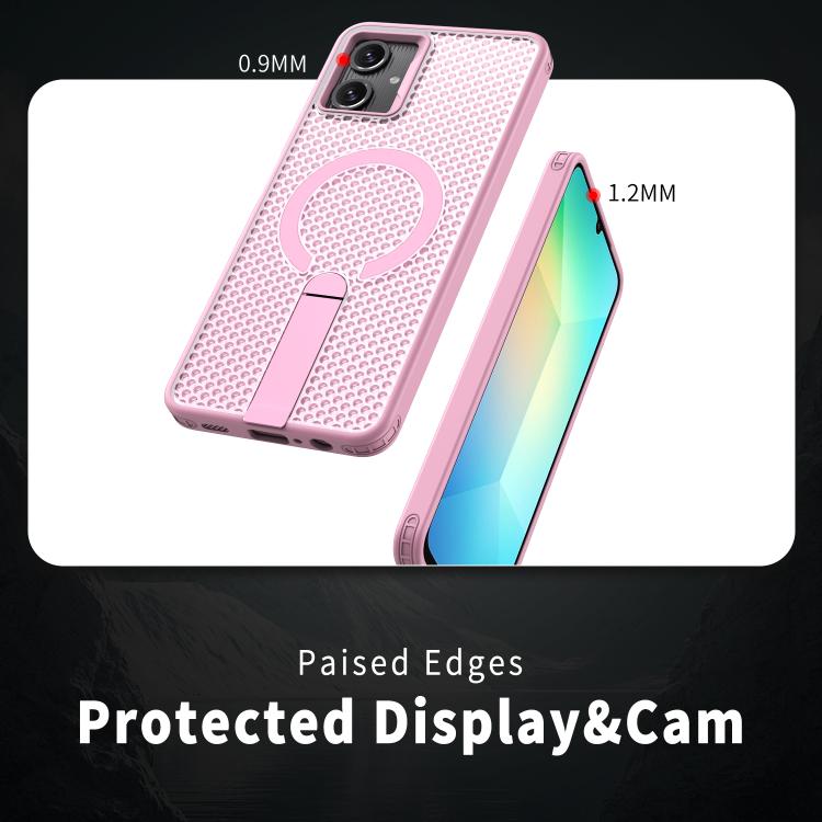 For Samsung Galaxy A06 5G kalebol Honeycomb Cooling MagSafe Holder Phone Case
