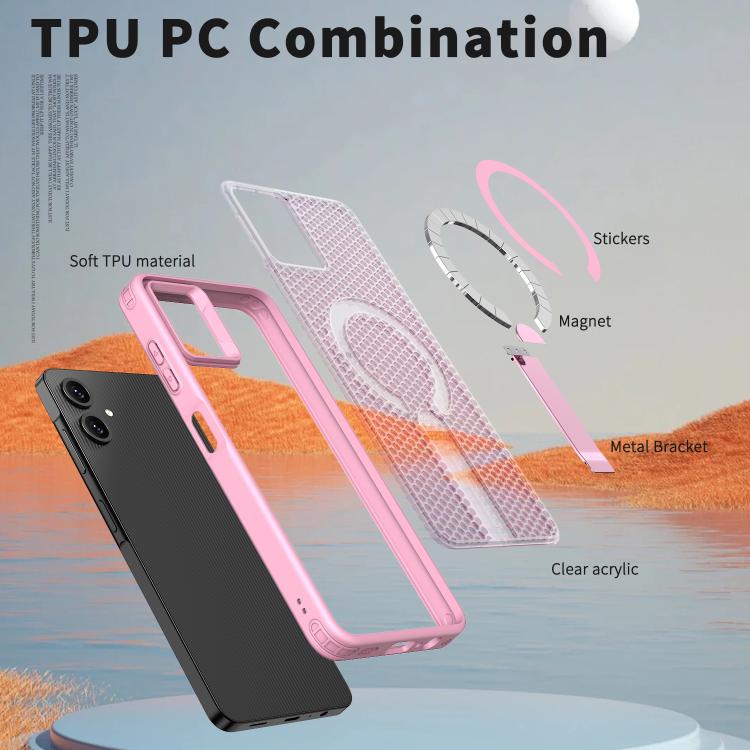 For Samsung Galaxy A06 5G kalebol Honeycomb Cooling MagSafe Holder Phone Case