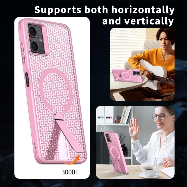 For Samsung Galaxy A06 5G kalebol Honeycomb Cooling MagSafe Holder Phone Case
